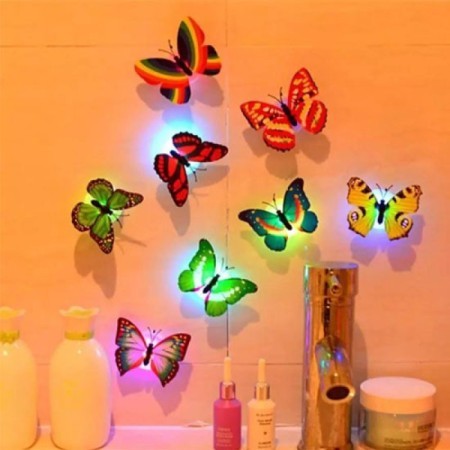 6Pcs Butterfly LED Adhesive Wall Decorative Light Beautiful Butterfly LED Light