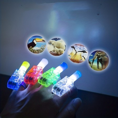 10 PCS LED Finger Projector Light